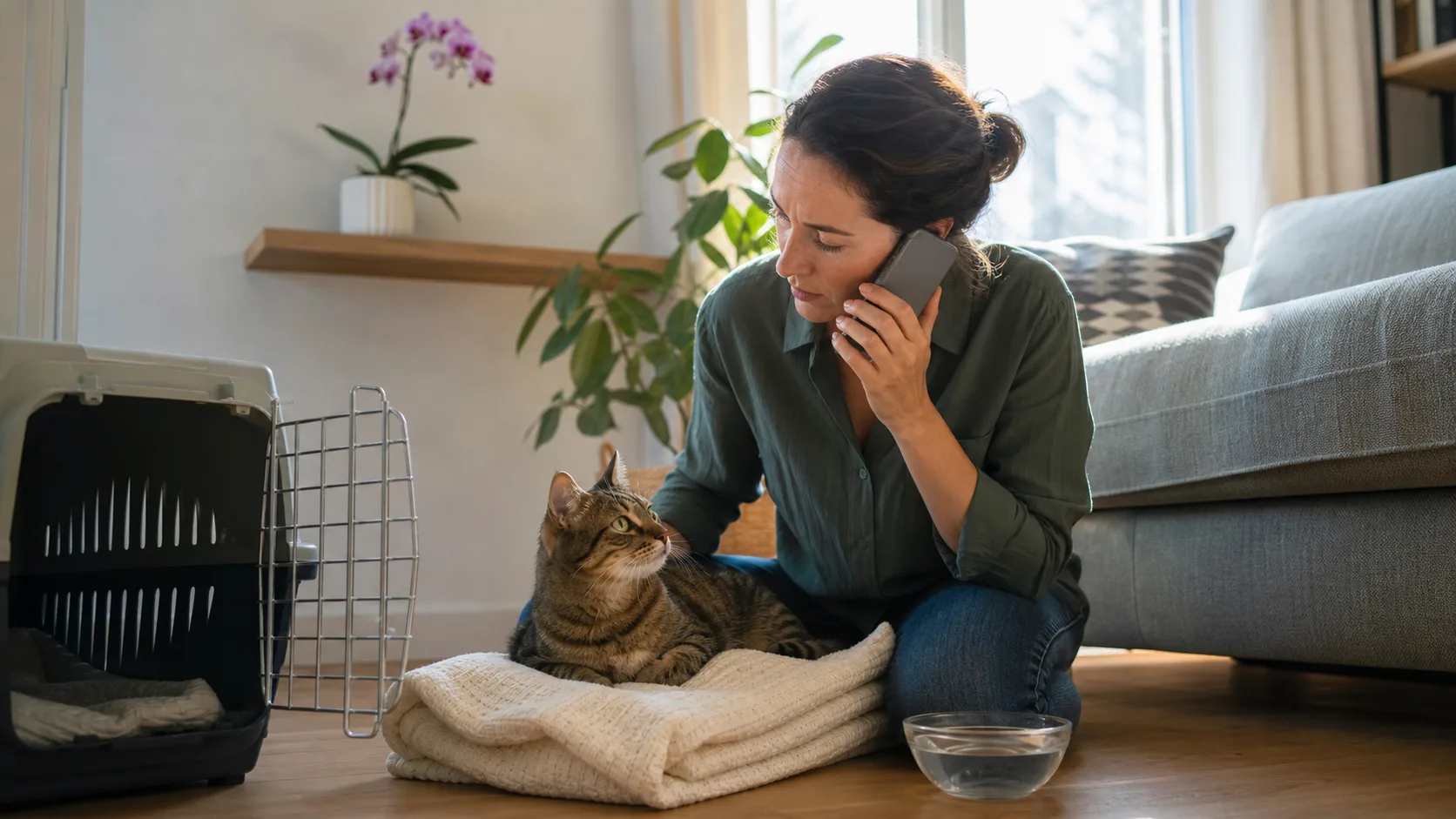 Calm Monitoring With a Carrier and Phone Ready Are Orchids Toxic to Cats? What to Check After a Bite - Calm Monitoring With a Carrier and Phone Ready