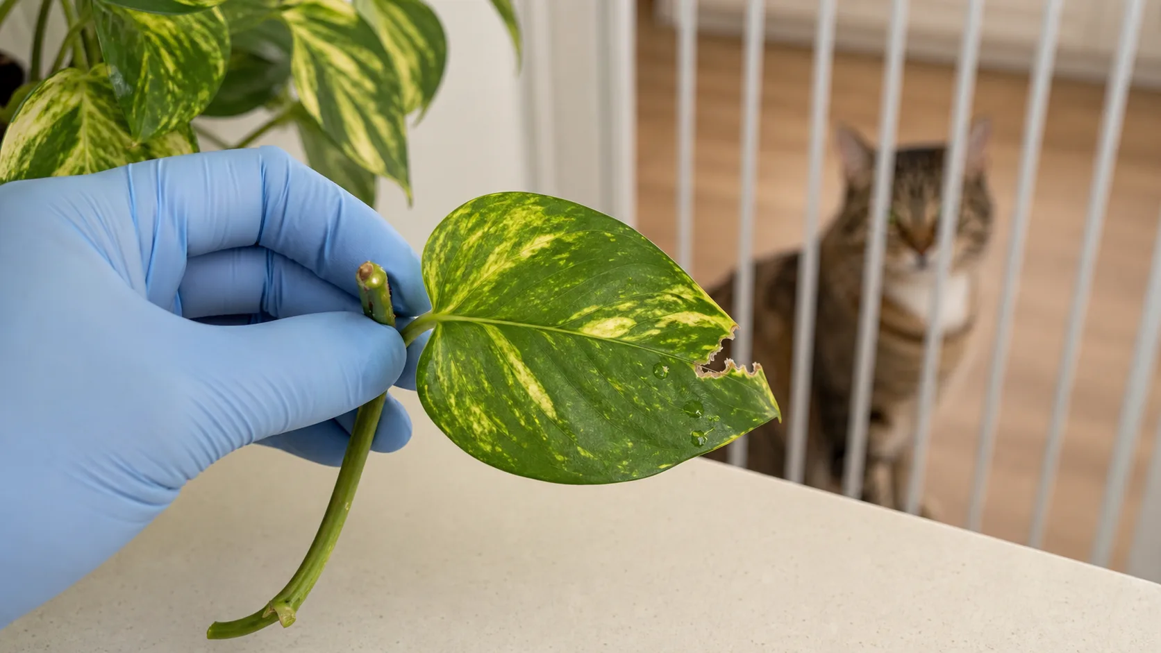 A Freshly Damaged Variegated Leaf Is Stronger Evidence Than One Symptom Alone Are Pothos Toxic to Cats? Symptoms and Safer Next Steps - A Freshly Damaged Variegated Leaf Is Stronger Evidence Than One Symptom Alone
