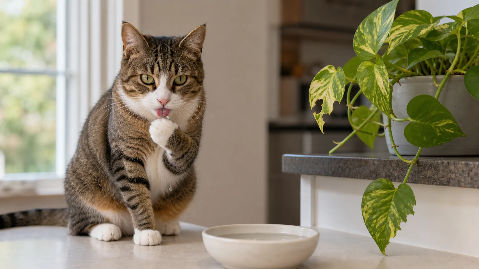 Chewed Leaves Plus Immediate Mouth Discomfort Point to Pothos Exposure Are Pothos Toxic to Cats? Symptoms and Safer Next Steps - Chewed Leaves Plus Immediate Mouth Discomfort Point to Pothos Exposure