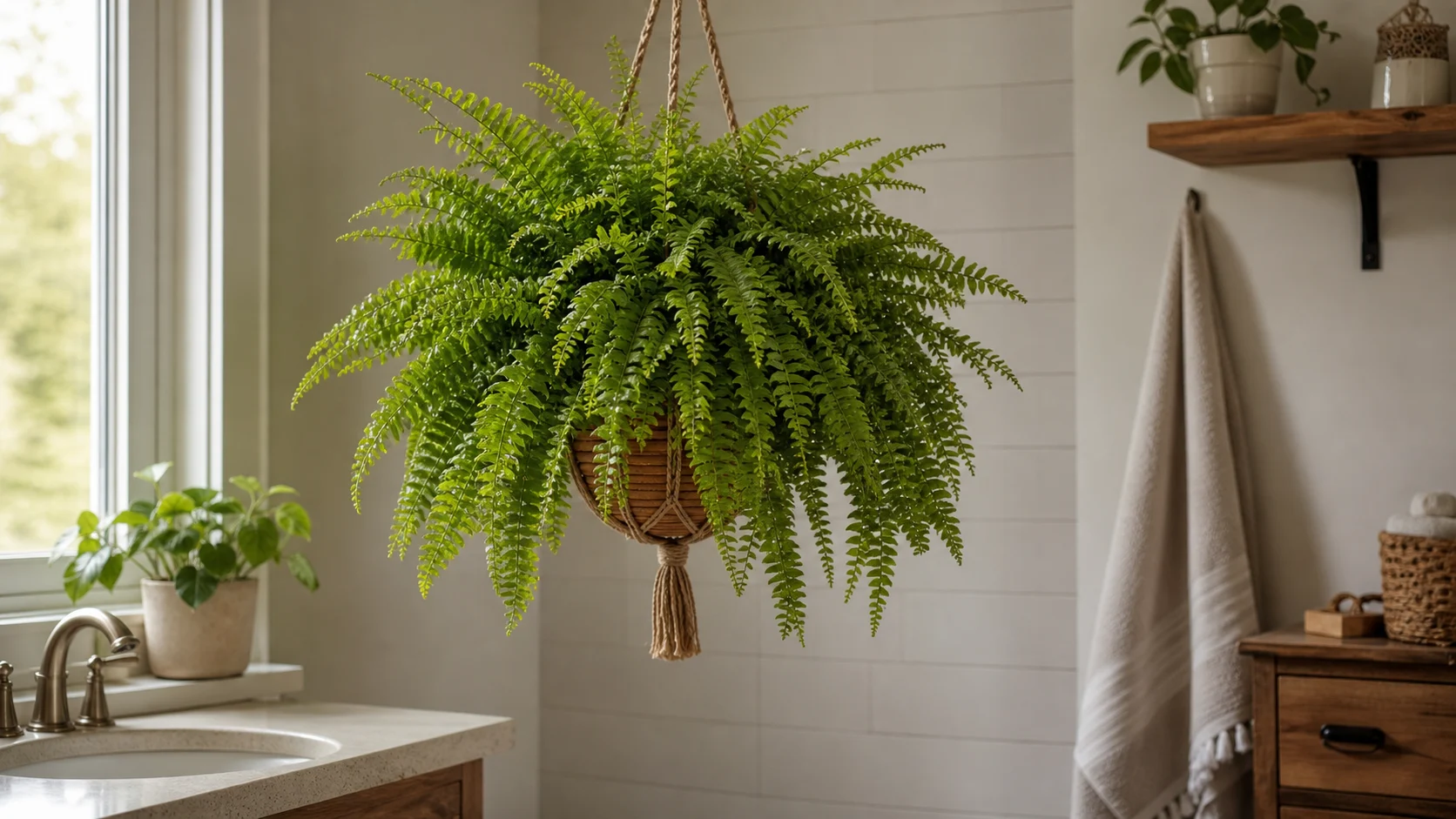 4. Boston Fern Best Bathroom Plants for Every Light - 4. Boston Fern