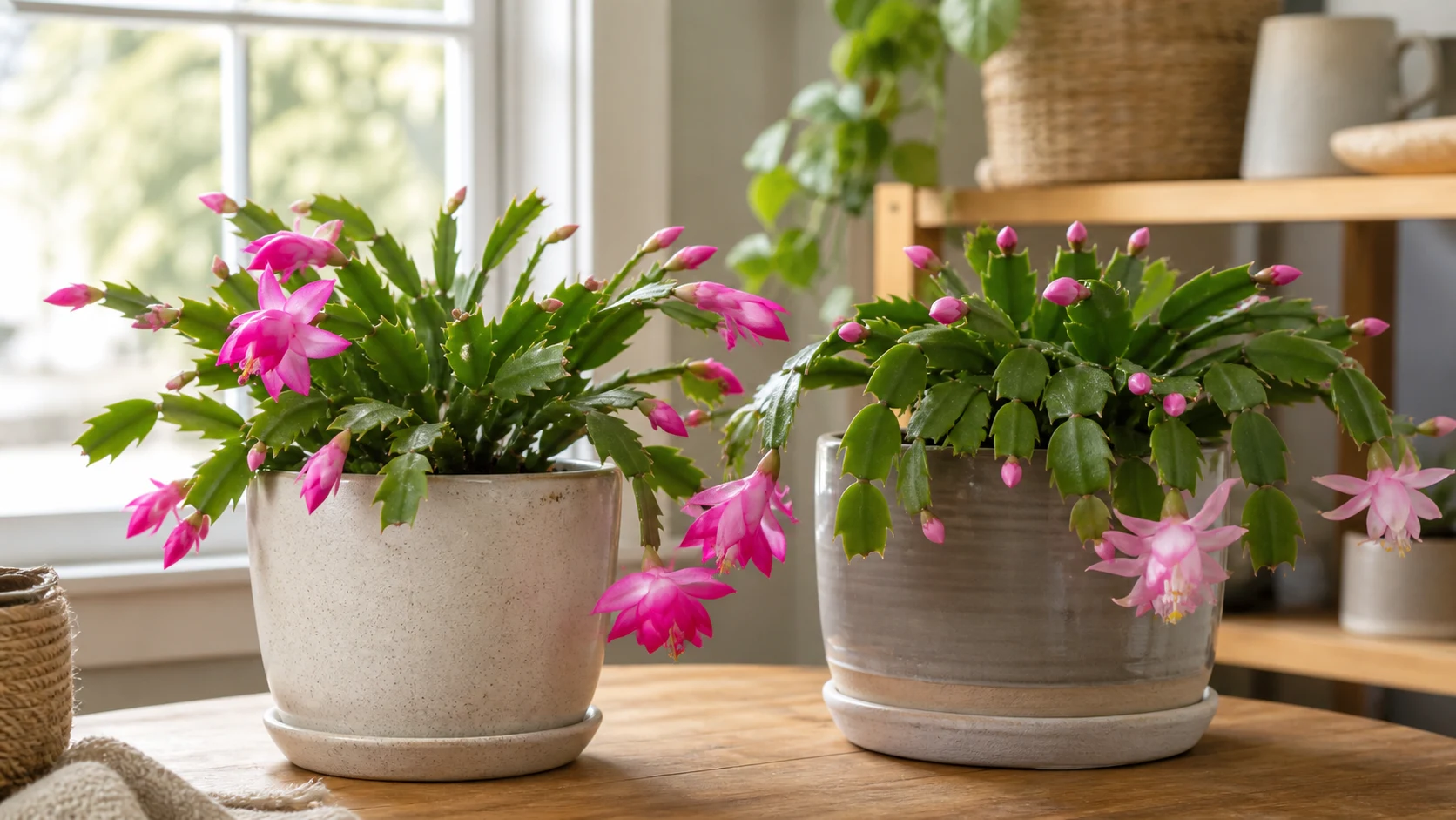Lookalikes and Confused-With: Thanksgiving Cactus vs Christmas Cactus Christmas Cactus Care: Watering, Light, and Repeat Blooms - Lookalikes and Confused-With: Thanksgiving Cactus vs Christmas Cactus