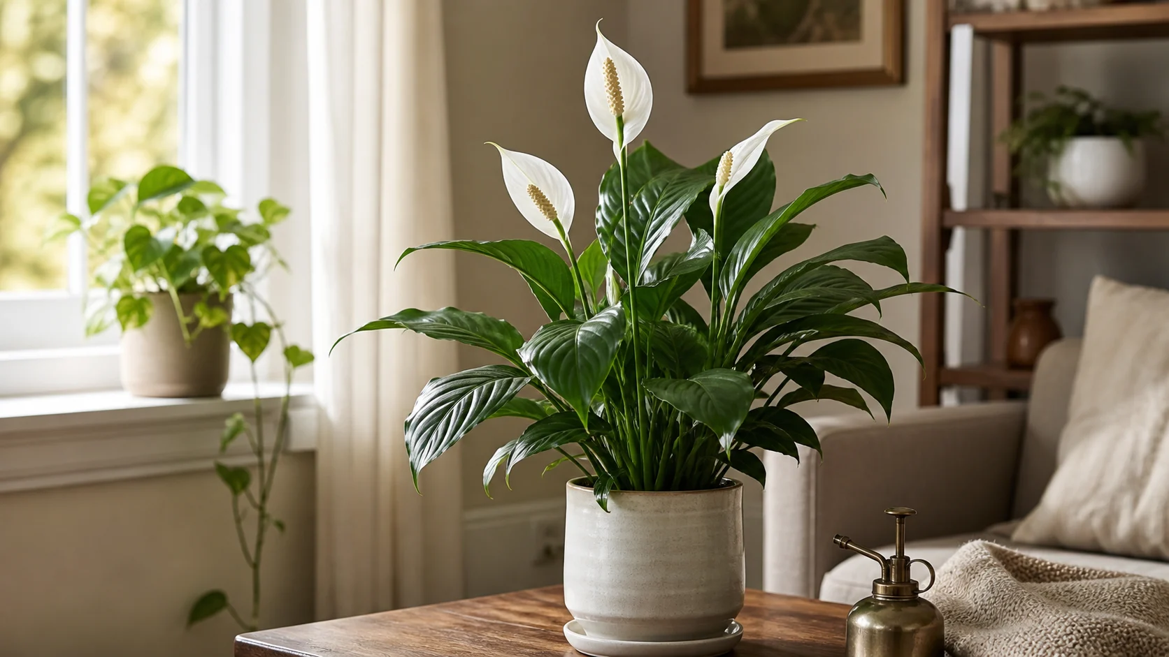 11. Peace Lily (Spathiphyllum) Easy Houseplants for Beginners to Grow - 11. Peace Lily (Spathiphyllum)