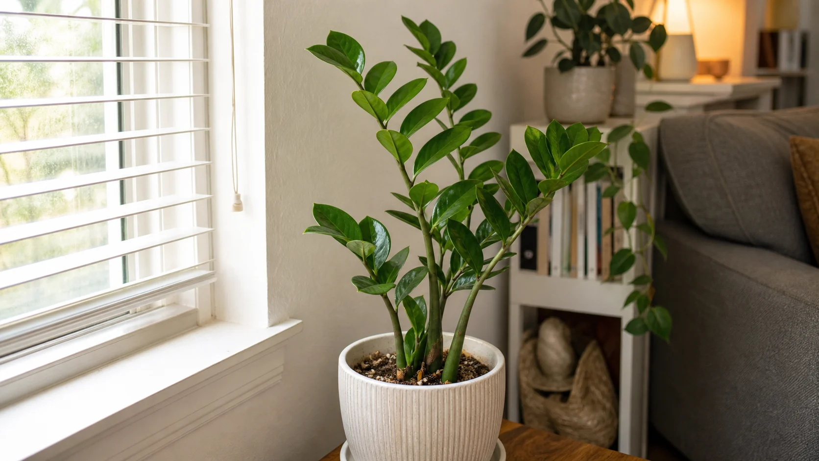 3. ZZ Plant (Zamioculcas zamiifolia) Easy Houseplants for Beginners to Grow - 3. ZZ Plant (Zamioculcas zamiifolia)