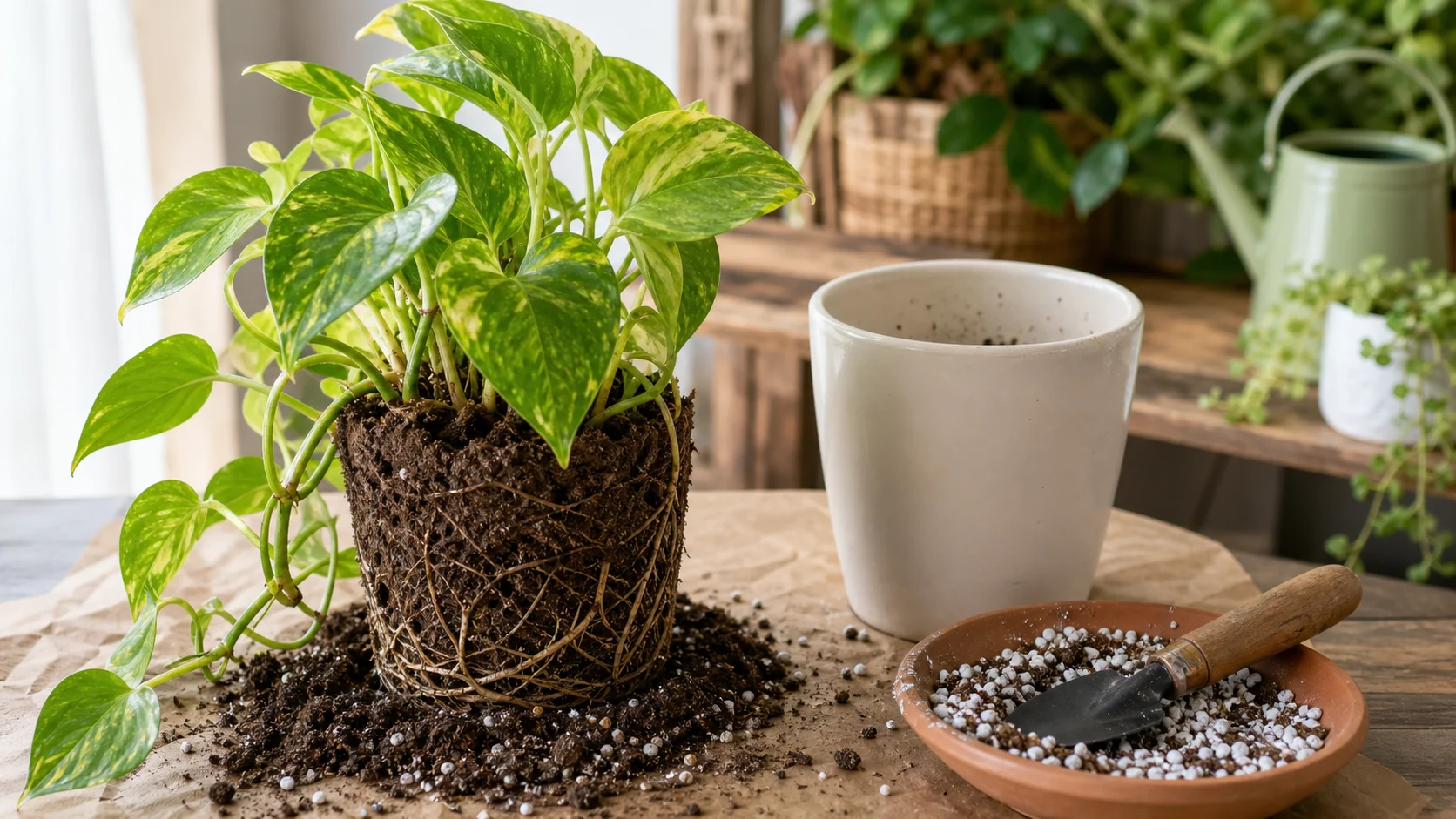 Soil and Potting Golden Pothos Care Guide for Beginners - Soil and Potting