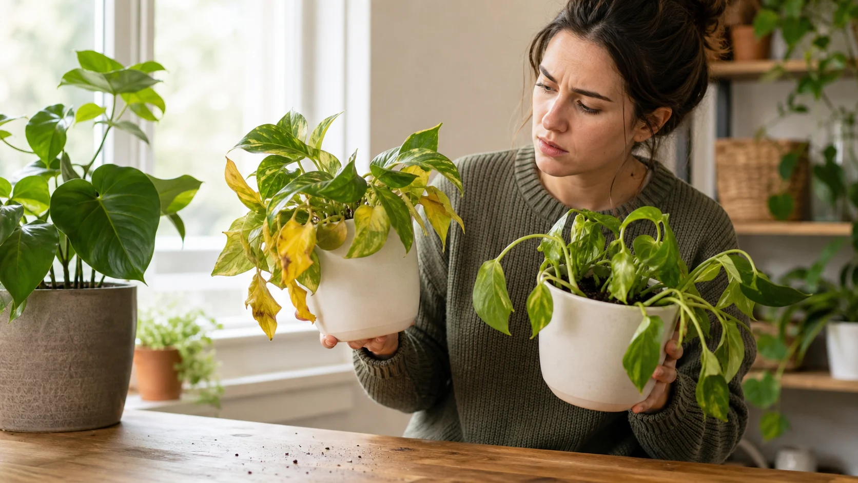 Symptoms That Look the Same but Mean Opposite Things How Often to Water Indoor Plants: The Complete Guide - Symptoms That Look the Same but Mean Opposite Things