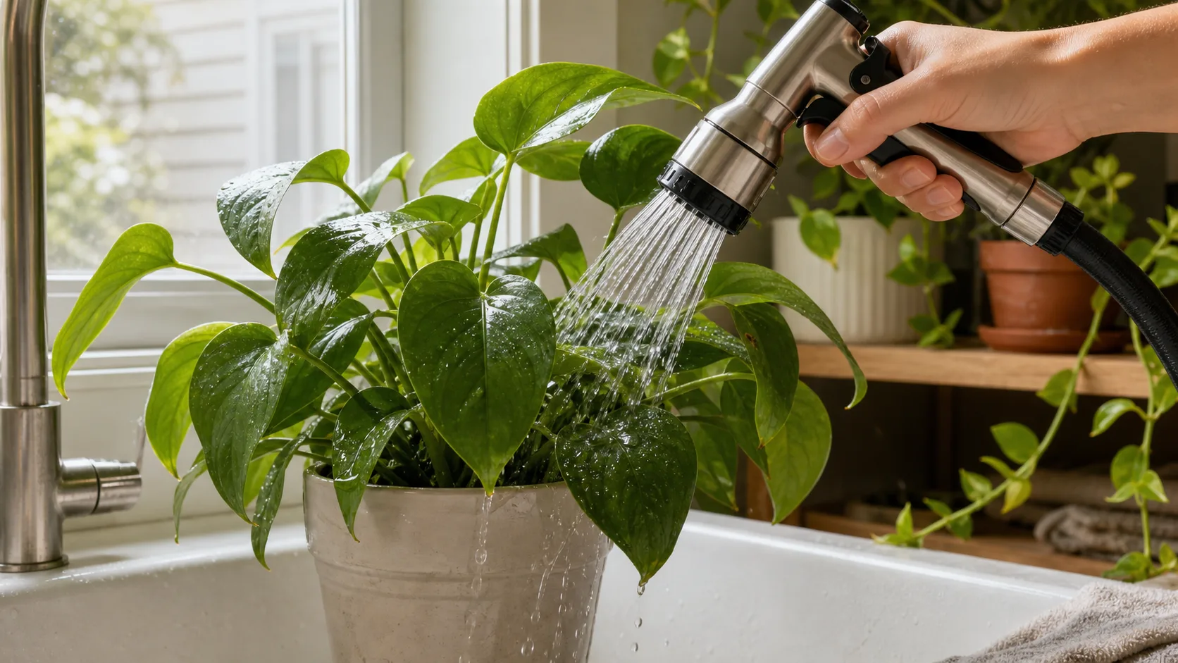 How to Get Rid of Aphids on Houseplants and Garden Plants - Start with water