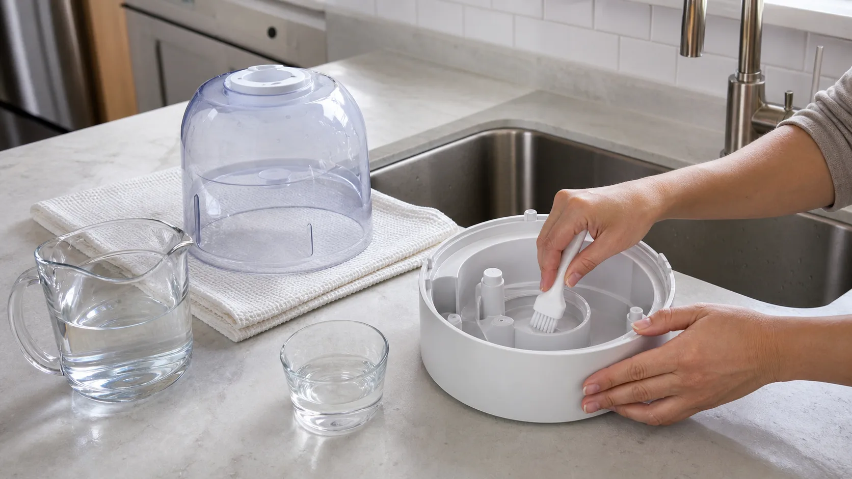 Empty, Wipe, and Refill the Humidifier With Fresh Water Humidifier for Plants: When It Helps, Where to Put It, and Risks - Empty, Wipe, and Refill the Humidifier With Fresh Water