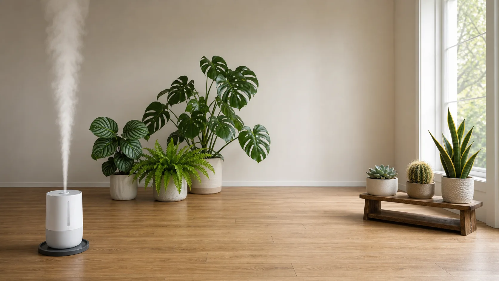Group Humidity-Loving Plants Separately From Dry-Tolerant Plants Humidifier for Plants: When It Helps, Where to Put It, and Risks - Group Humidity-Loving Plants Separately From Dry-Tolerant Plants