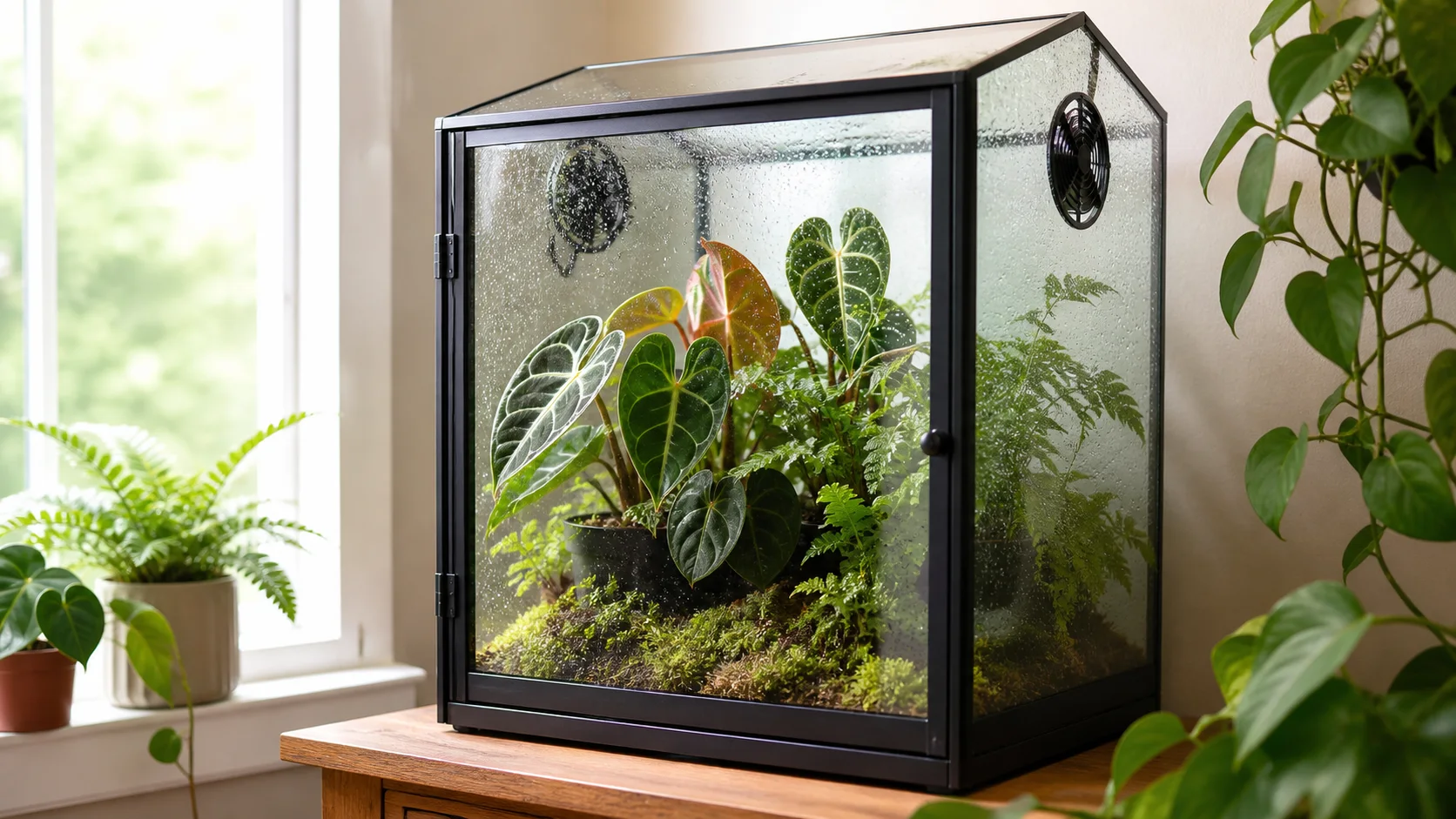 Humidity for Houseplants: How to Raise It Without a Humidifier - A Cloche or Enclosed Cabinet