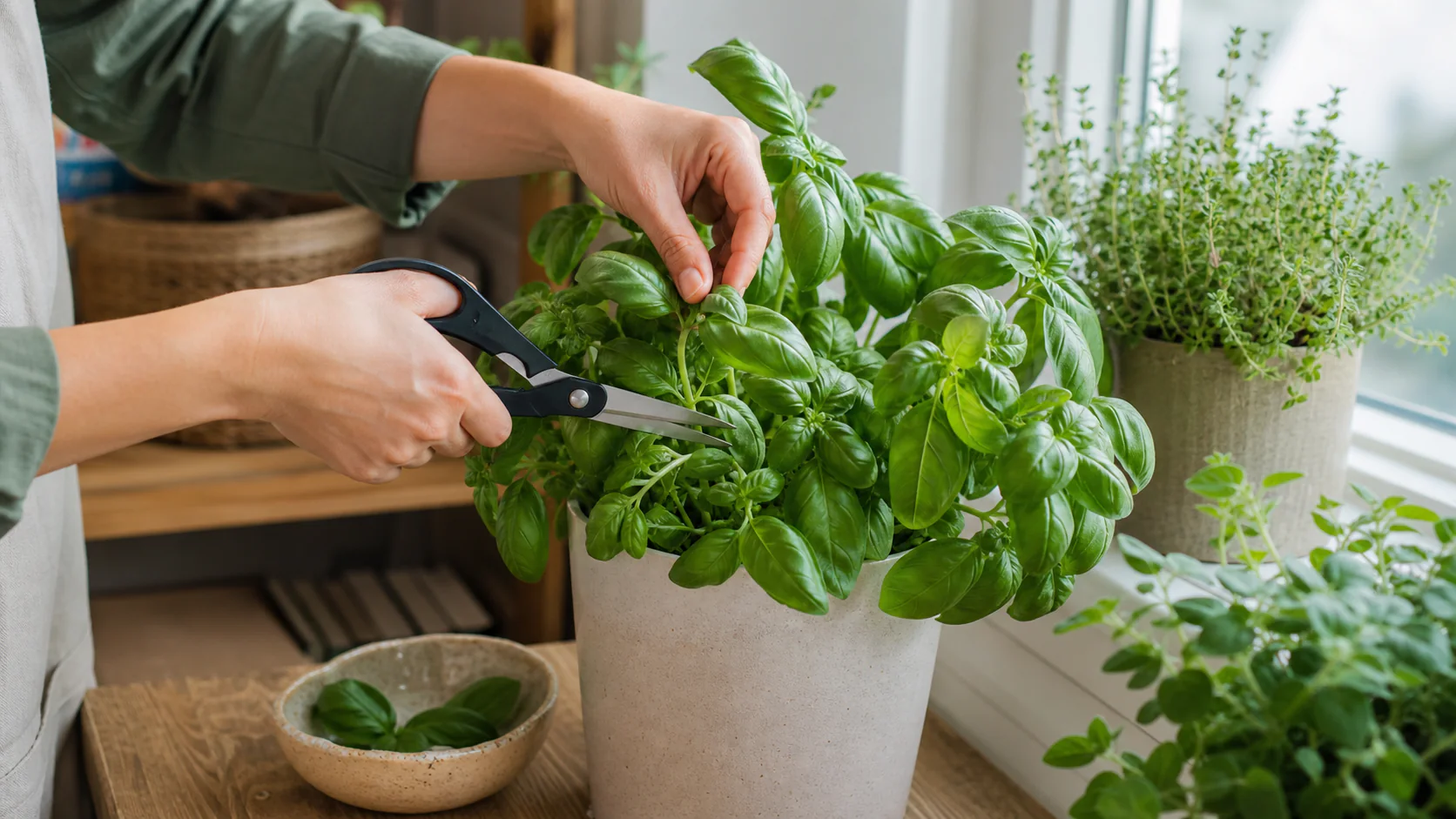 Indoor Herb Garden: Setup, Best Herbs and Grow Light Guide - Harvesting: The Habit That Keeps Herbs Productive