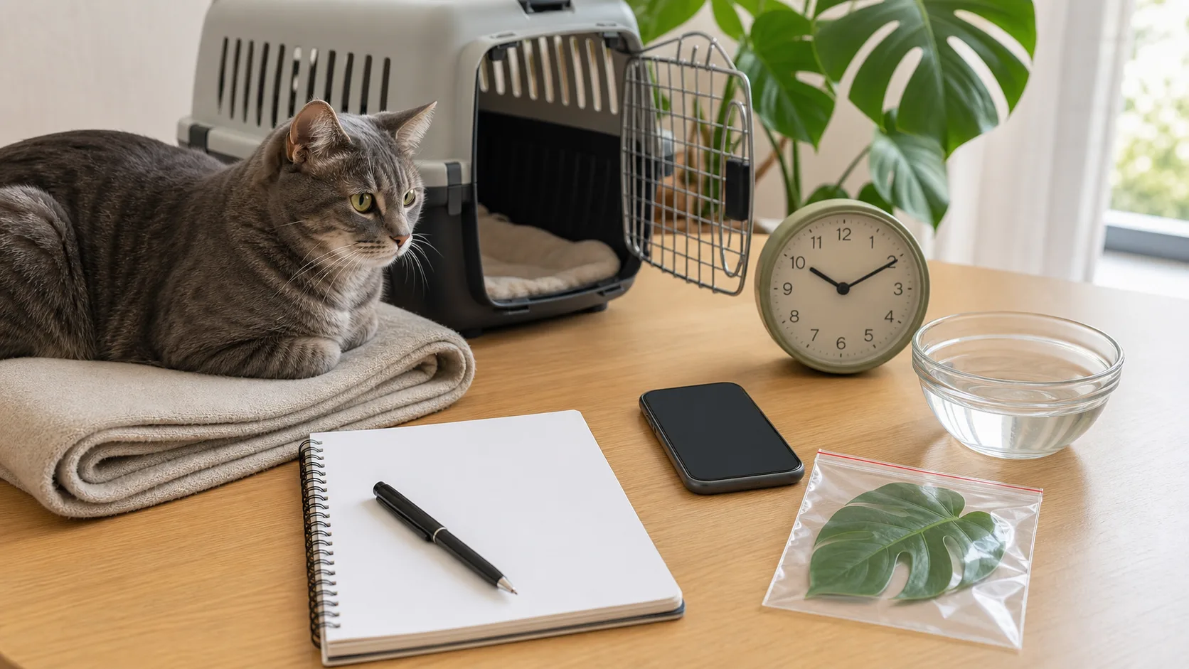 Record Timing, Save a Plant Sample, and Prepare to Call or Travel Is Monstera Toxic to Cats? Symptoms, Risk, and Safer Placement - Record Timing, Save a Plant Sample, and Prepare to Call or Travel