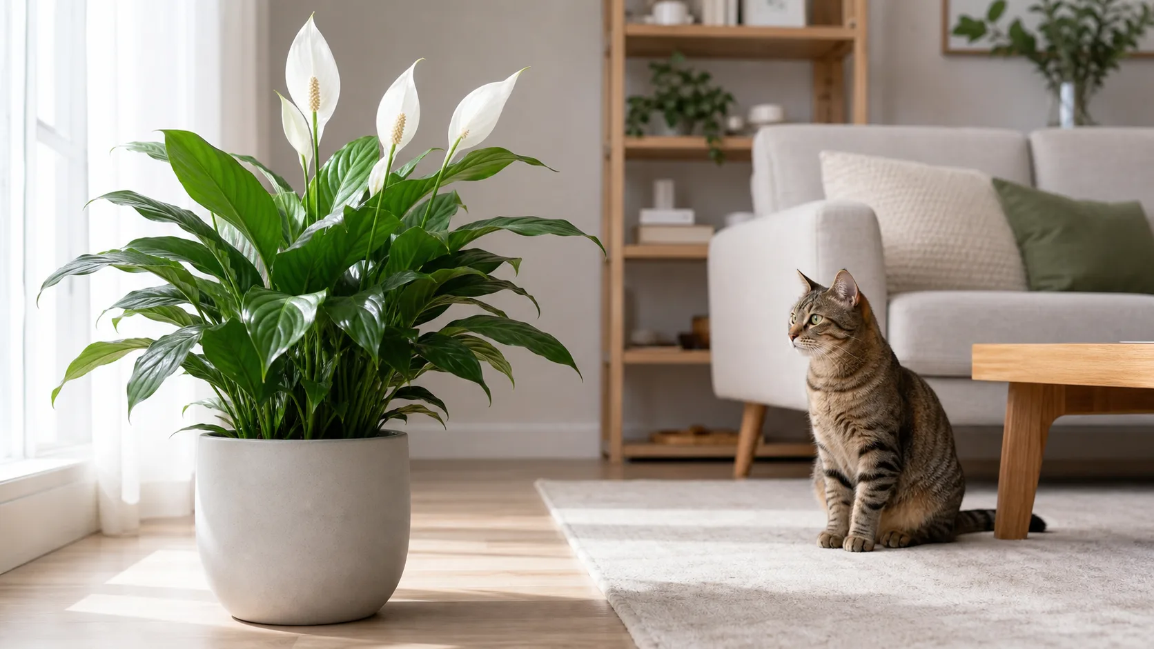 Separate the Cat From the Peace Lily While You Confirm the Plant Is Peace Lily Toxic to Cats? Why It Is Not the Same as a True Lily - Separate the Cat From the Peace Lily While You Confirm the Plant