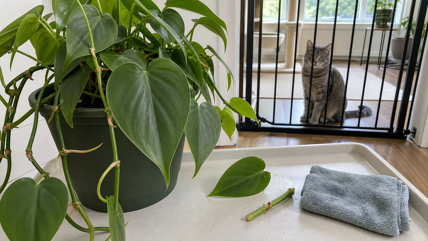 Broken Philodendron Tissue and Sap Should Be Isolated Before Cleanup Is Philodendron Toxic to Cats? Symptoms and Safer Alternatives - Broken Philodendron Tissue and Sap Should Be Isolated Before Cleanup