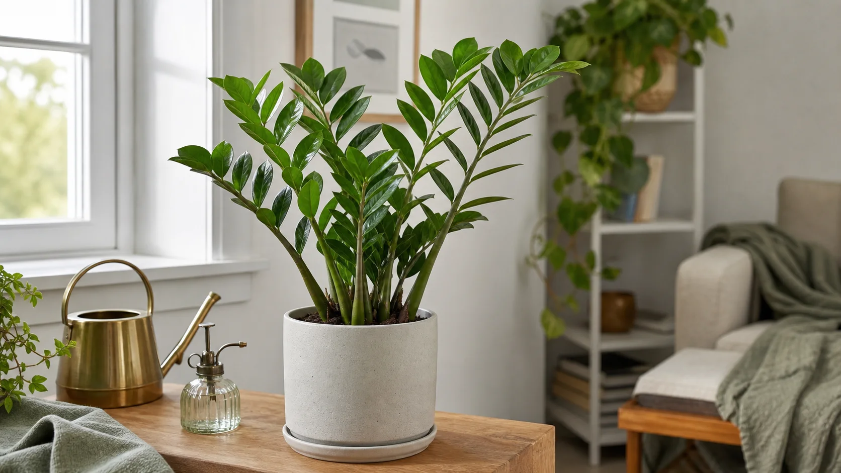 1. ZZ Plant (Zamioculcas zamiifolia) Best Low Light Indoor Plants That Live - 1. ZZ Plant (Zamioculcas zamiifolia)