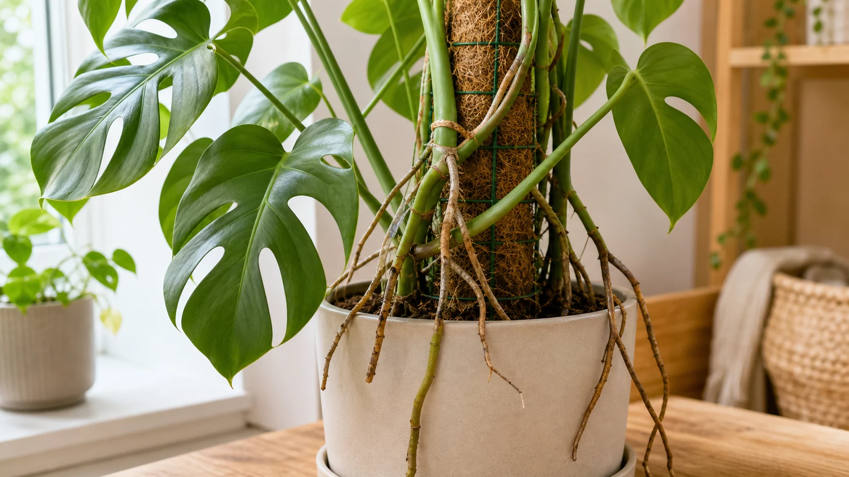 Monstera Deliciosa Care Guide Indoors - Aerial Roots: What to Do With Them