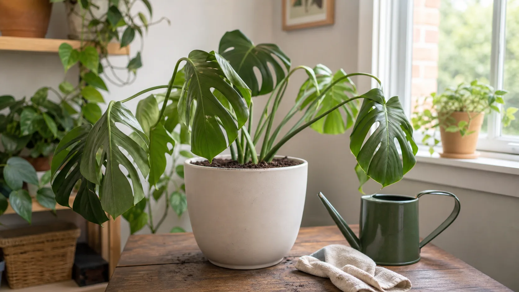 Monstera Drooping: Why It Happens and How to Fix It - My monstera started drooping right after repotting. Should I water it more?