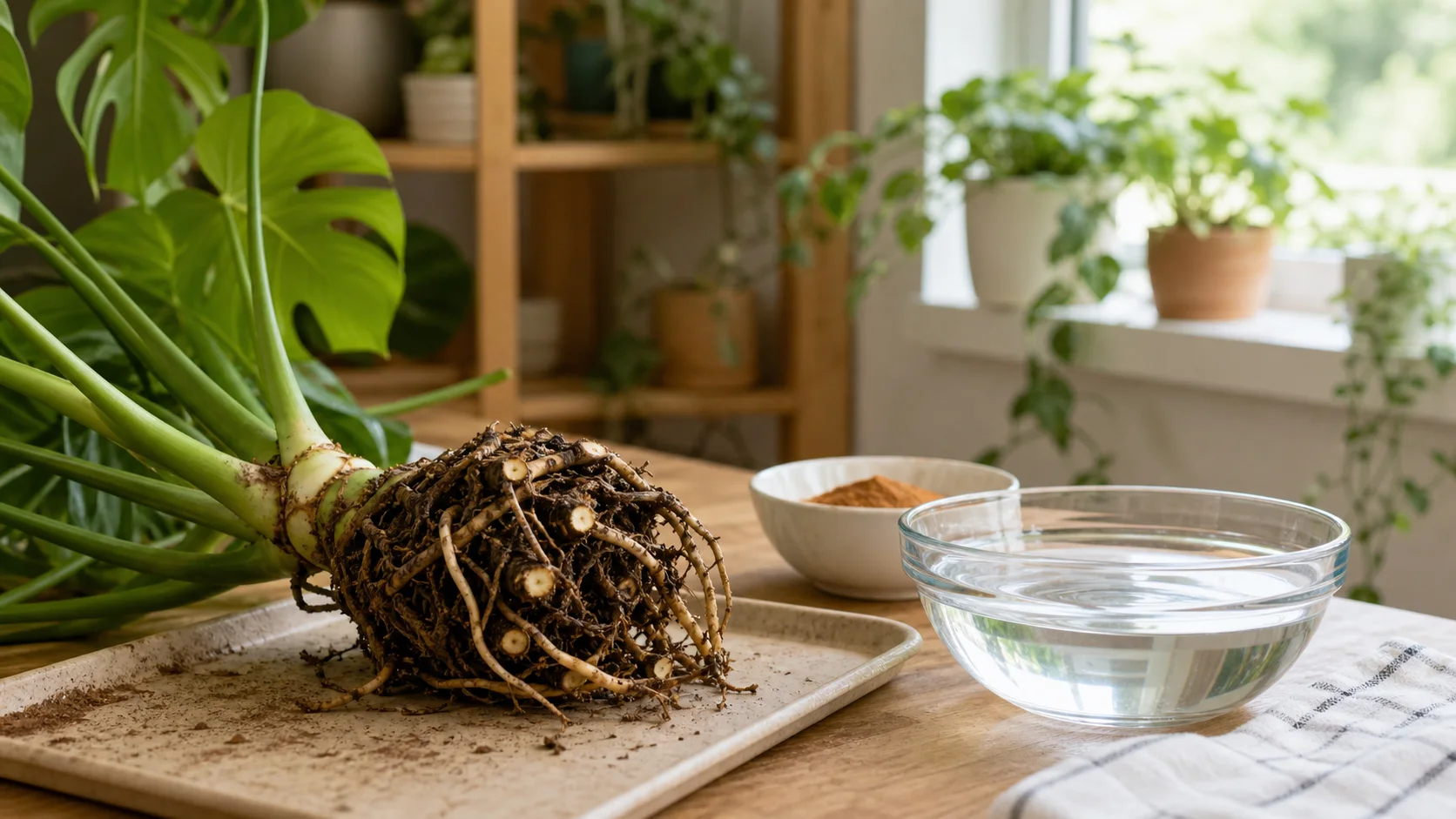 Monstera Root Rot: How to Save Your Plant Step by Step - Step 3: Treat the cut ends