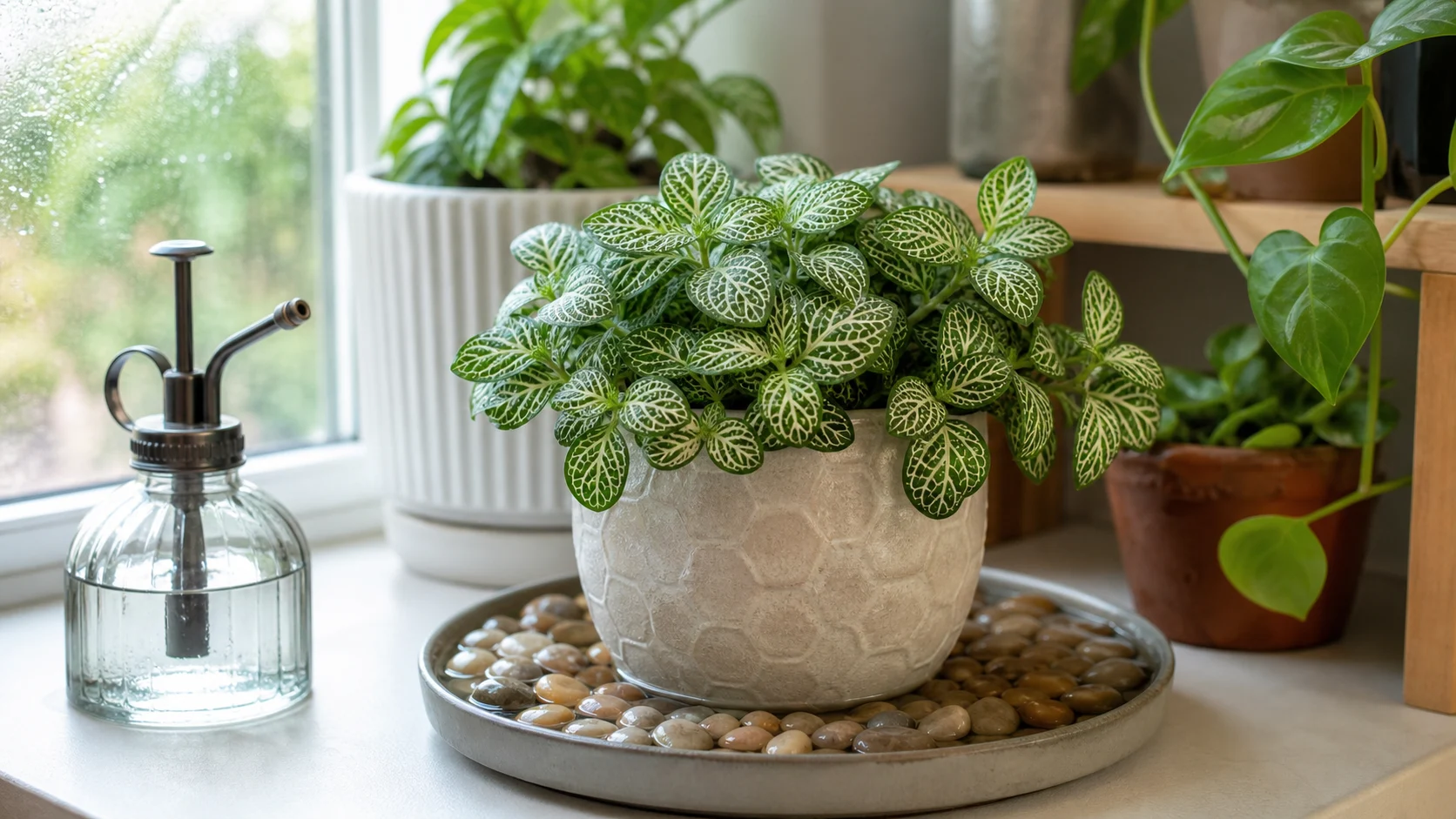 Humidity: The Non-Negotiable Nerve Plant Care: How to Keep Fittonia from Wilting - Humidity: The Non-Negotiable