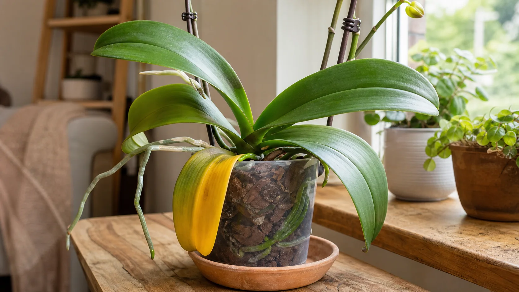 Orchid Leaves Turning Yellow: 8 Causes and Solutions - 1. Natural Aging