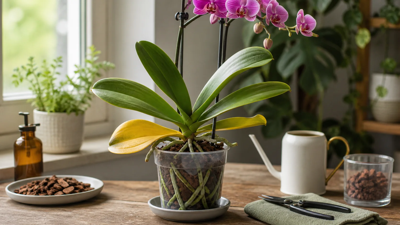 Orchid Leaves Turning Yellow: 8 Causes and Solutions - Symptom Diagnosis Card