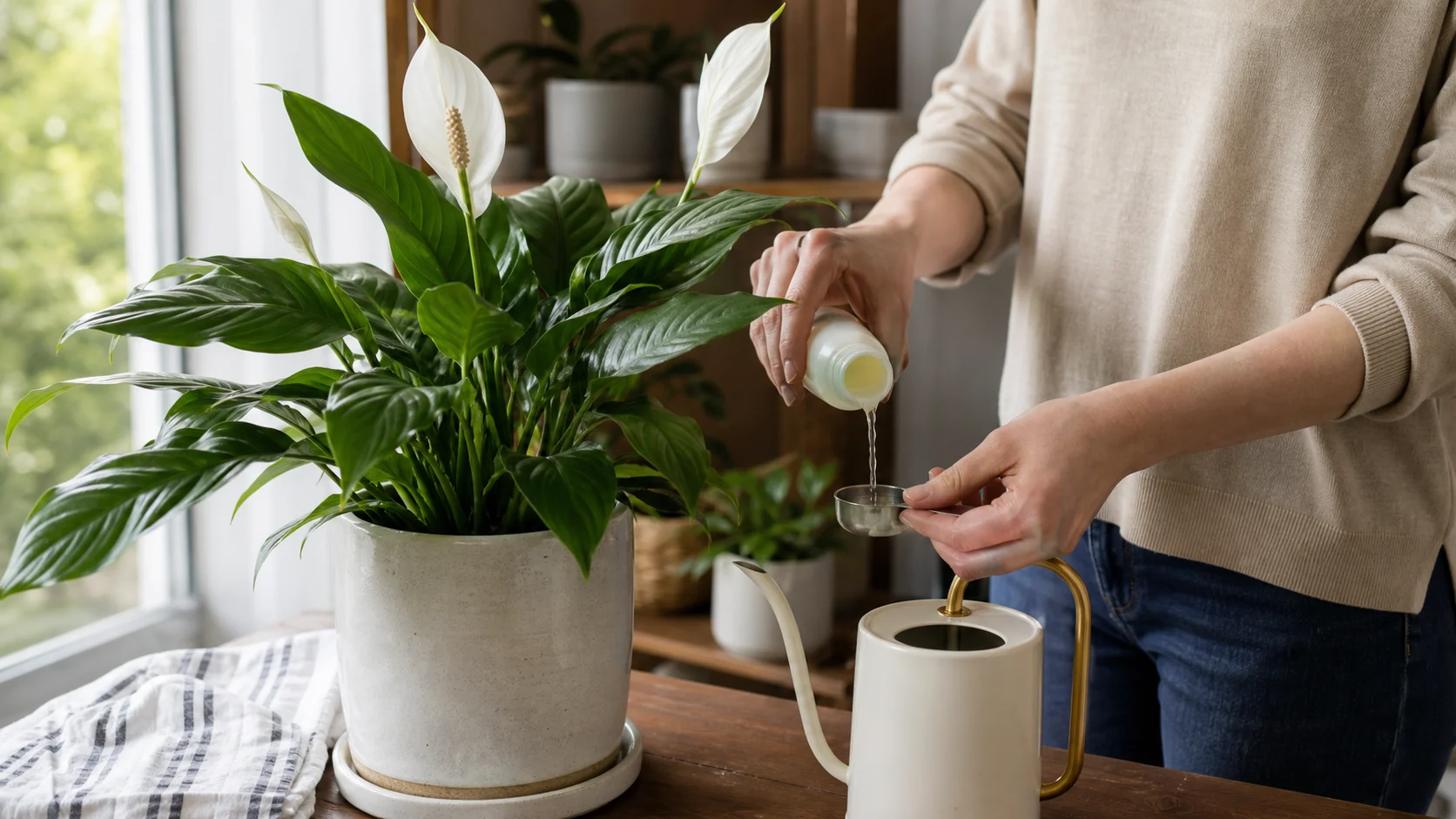 Fertilizing Peace Lily Care Guide for Indoor Blooms - Fertilizing