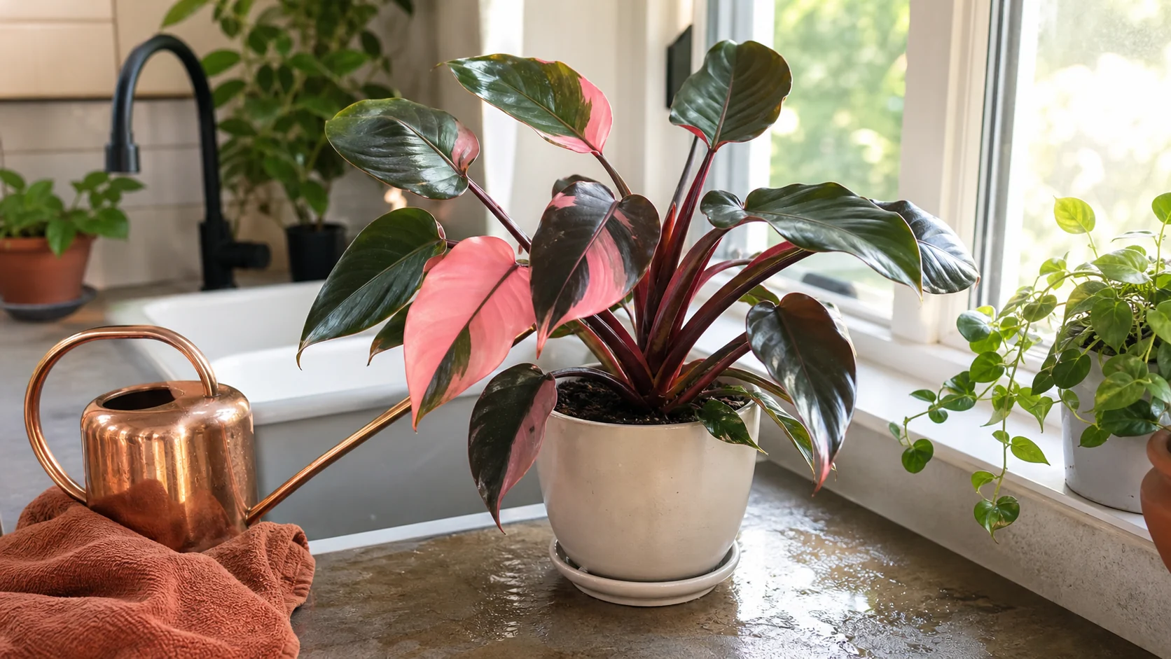 Watering: Consistent, Not Complicated Philodendron Pink Princess Care Guide - Watering: Consistent, Not Complicated