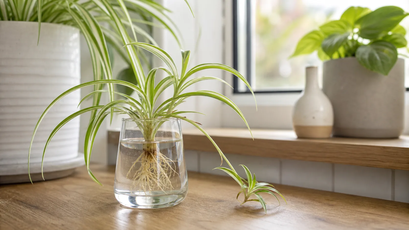 15 Houseplants That Grow in Water (No Soil Needed) - 5. Spider Plant
