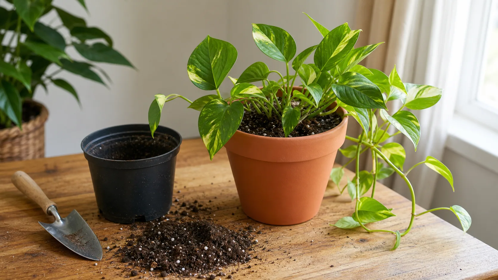 4. Did the curl follow repotting or another major change? Pothos Leaves Curling: Dry Soil, Heat, or Root Stress? - 4. Did the curl follow repotting or another major change?