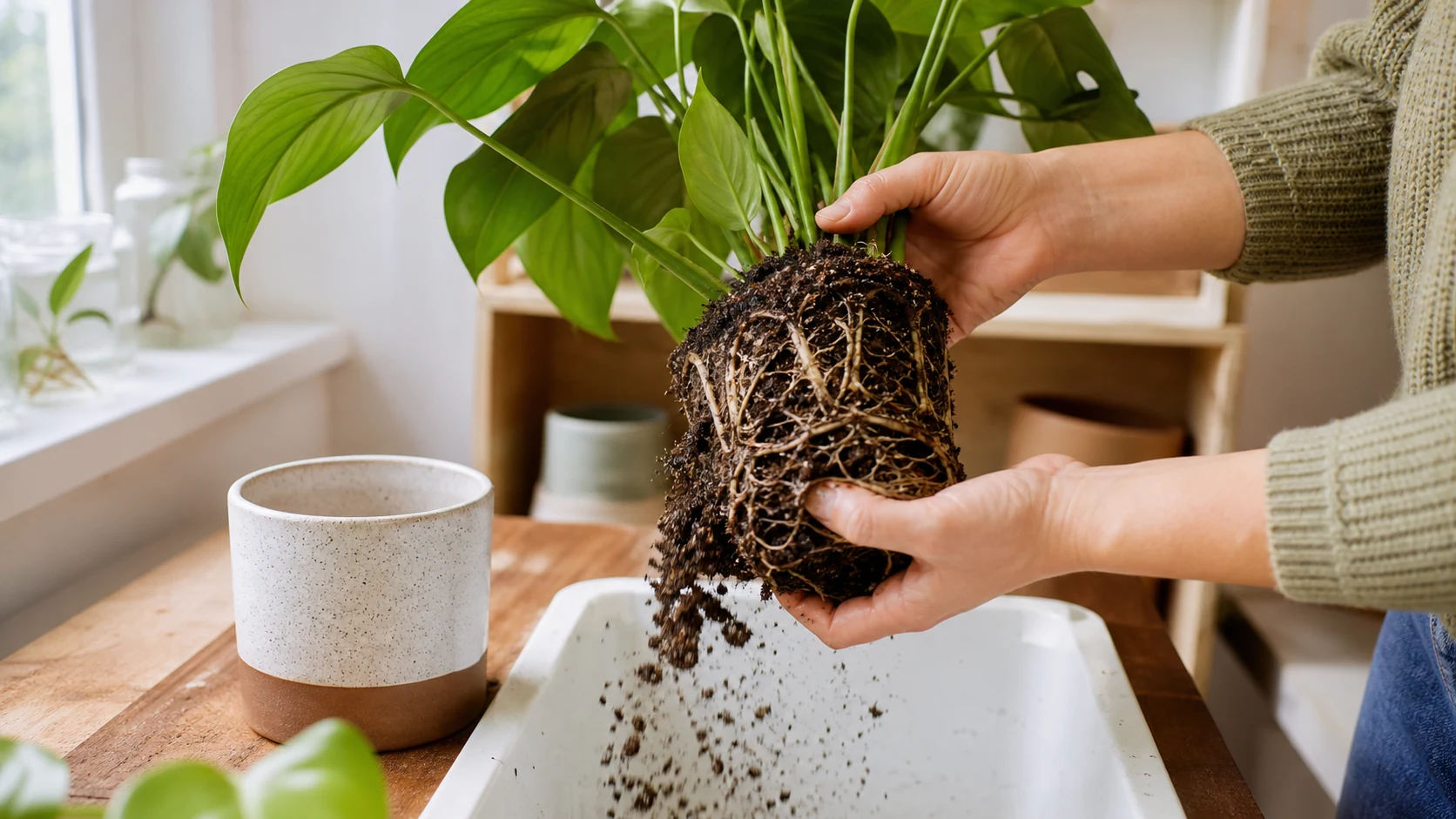 Root Rot: Signs, Treatment and How to Save Your Plant - Step 1: Unpot the Plant