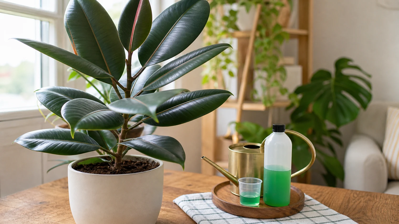 Fertilizing Rubber Plant Care Guide for Indoors - Fertilizing