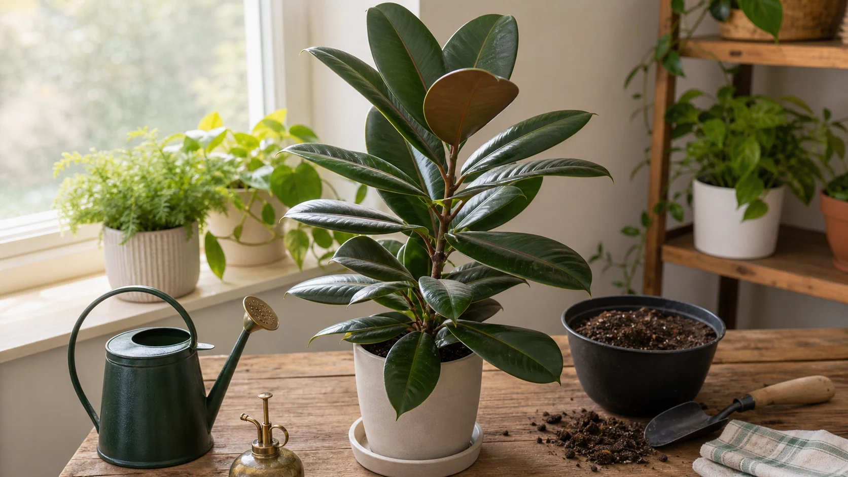 Care Cards Rubber Tree Plant Care: How to Grow Ficus Elastica Indoors - Care Cards