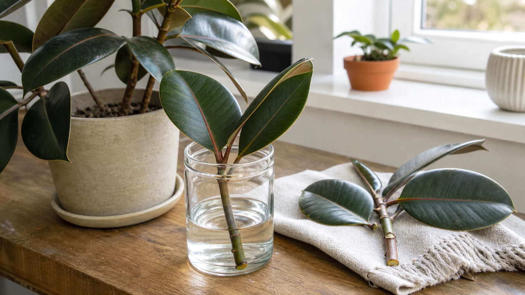 Propagating Rubber Plant Cuttings Rubber Tree Plant Care: How to Grow Ficus Elastica Indoors - Propagating Rubber Plant Cuttings