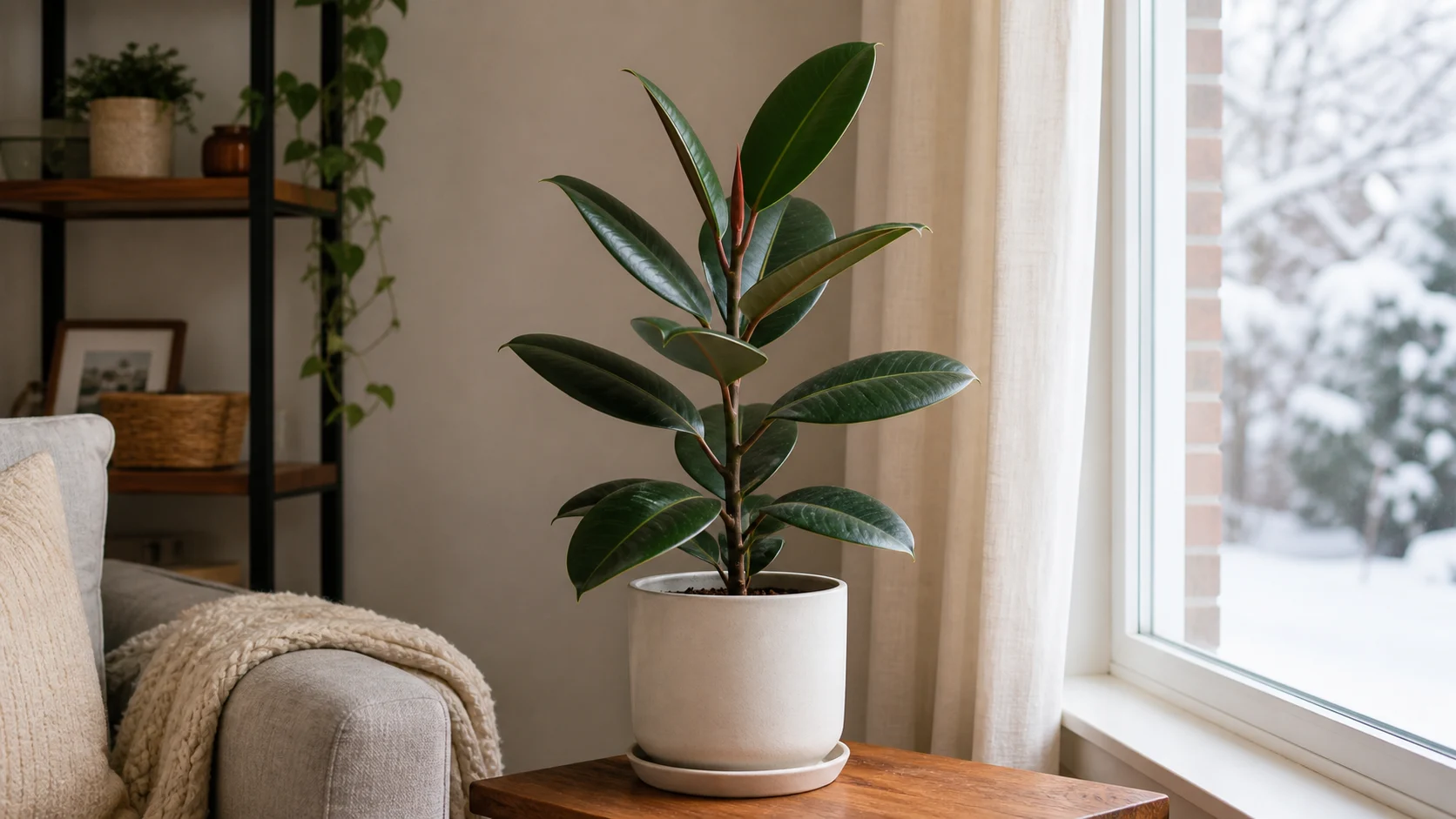 Winter (December to February) Rubber Tree Plant Care: How to Grow Ficus Elastica Indoors - Winter (December to February)