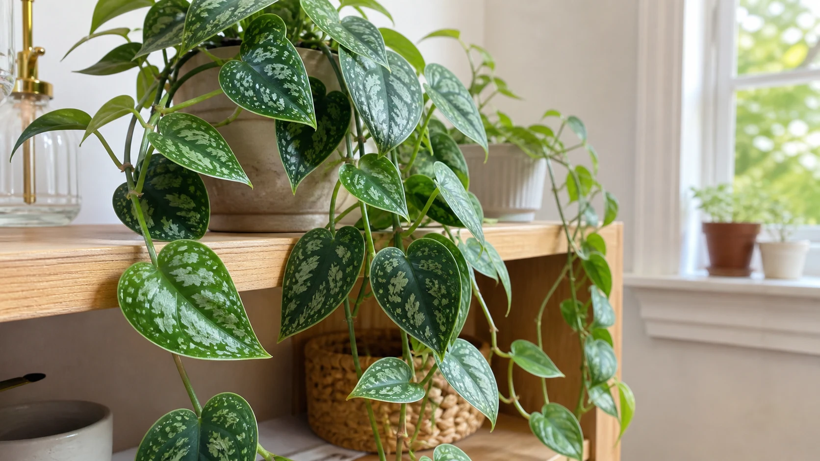 Identification Snapshot Satin Pothos (Scindapsus) Care Guide: Silver and Silk Varieties - Identification Snapshot