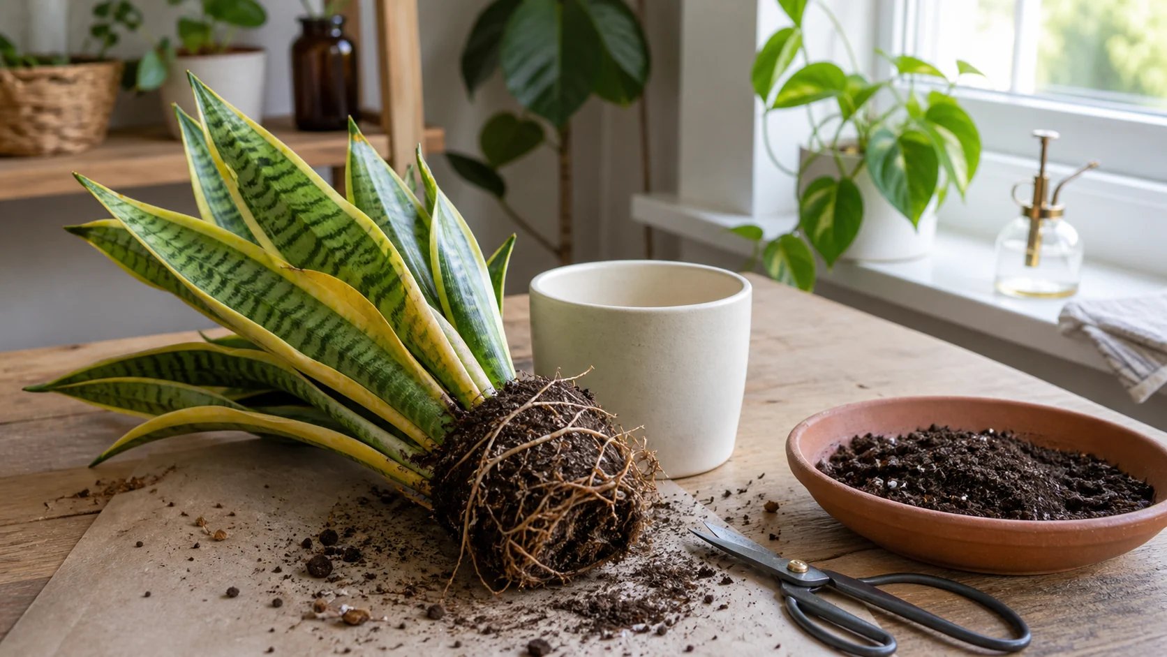Yellow leaves Snake Plant Care Guide for Beginners - Yellow leaves