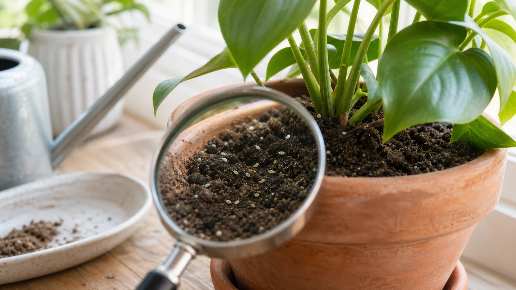 Tiny Bugs in Houseplant Soil: ID and How to Get Rid of Them - Soil Mites