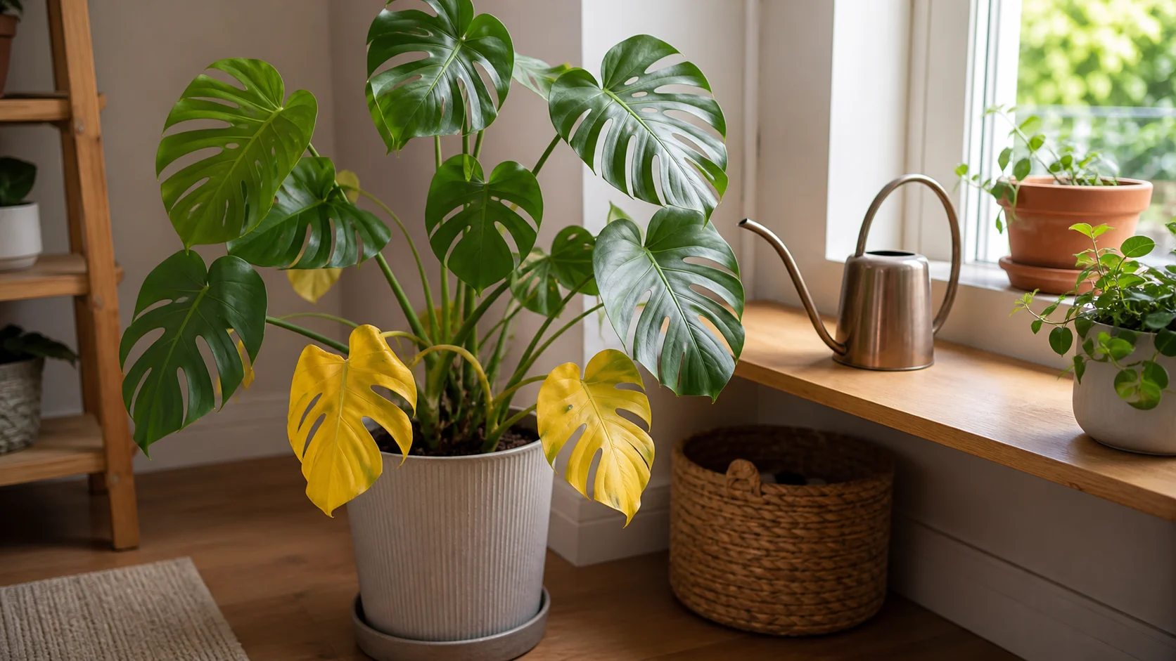 Why Are My Monstera Leaves Turning Yellow? 8 Causes & Fixes - Symptom Diagnosis Card