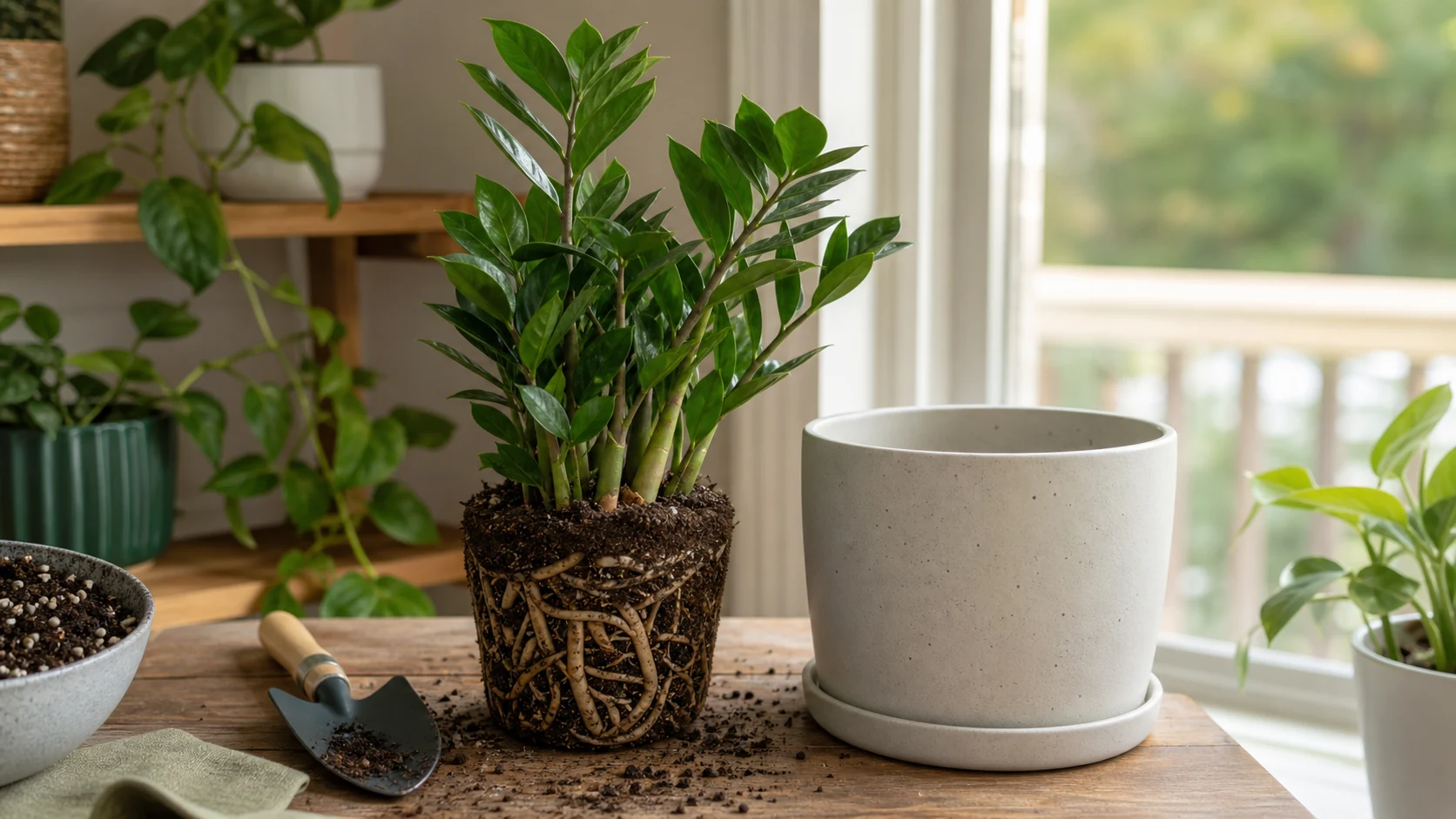 ZZ Plant Care: Watering, Light, and Yellow Leaves - Repotting