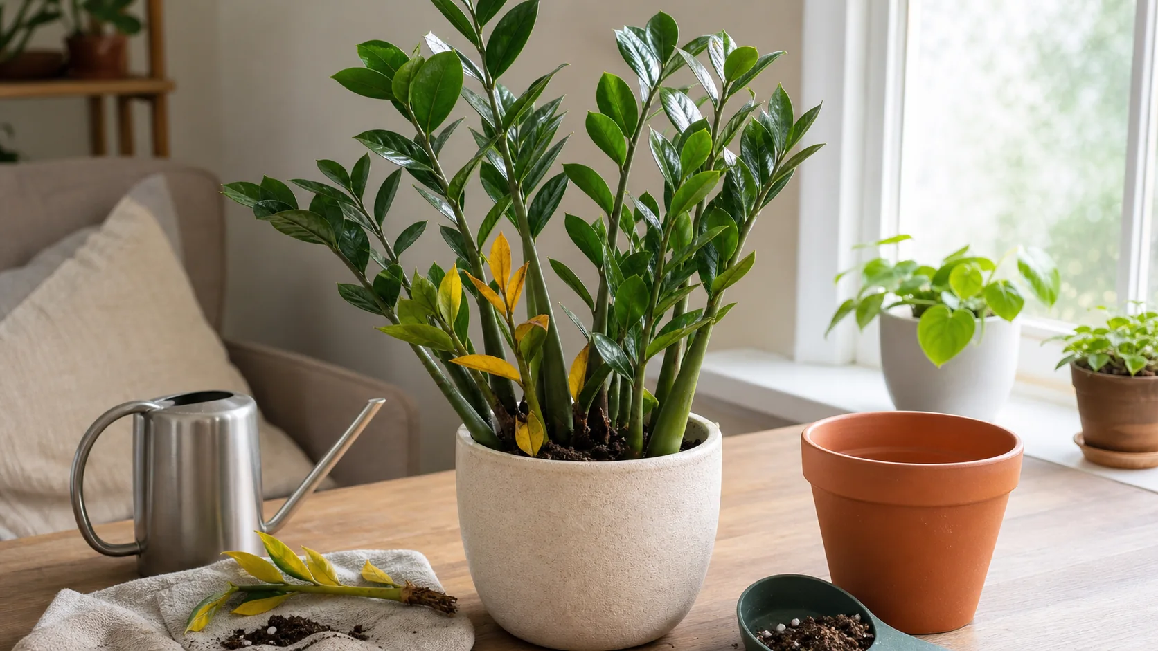 ZZ Plant Yellow Leaves: Causes and How to Fix It - Yellow-Leaf Decision Tree