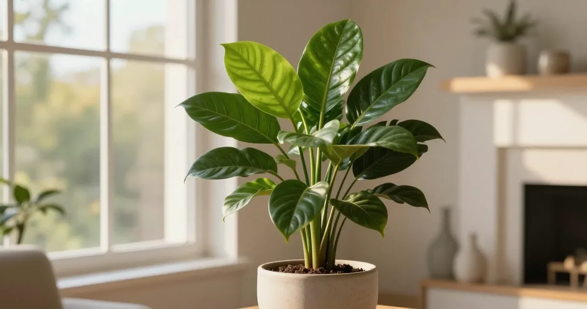 Wiping dust off a large monstera leaf with a damp cloth