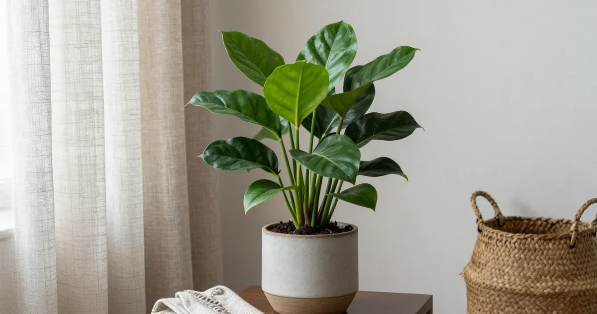 Tropical houseplants including calathea and ferns grouped together near a bright window
