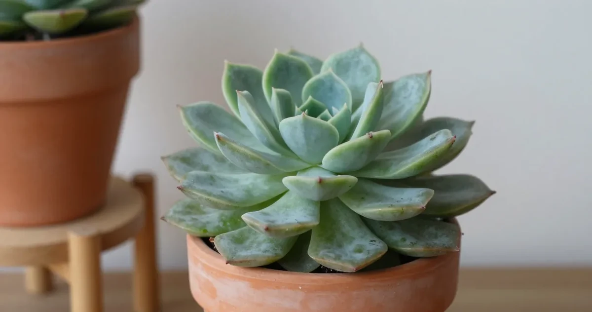 Zebra haworthia and jade plant on a bright windowsill indoors