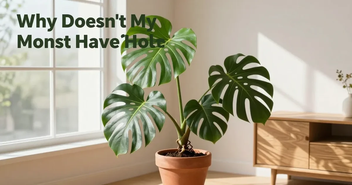 Monstera leaf showing fenestration holes and splits along the midrib